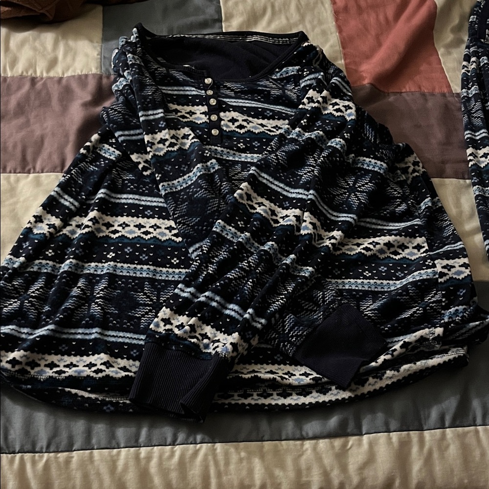 Nautica Blue and White Pajama Set